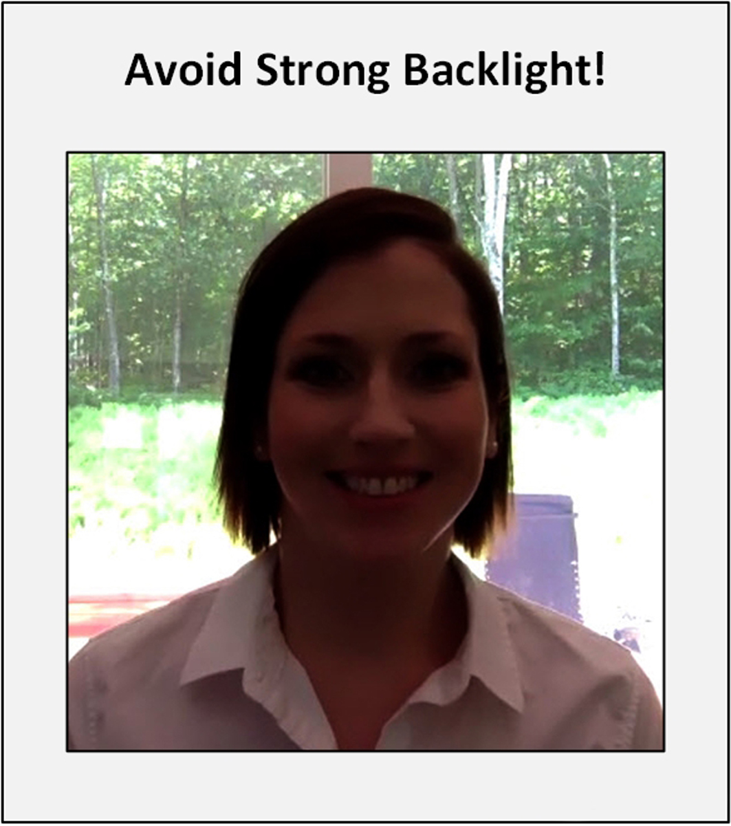 Image demonstrating how strong backlight makes face too dark to be seen.
